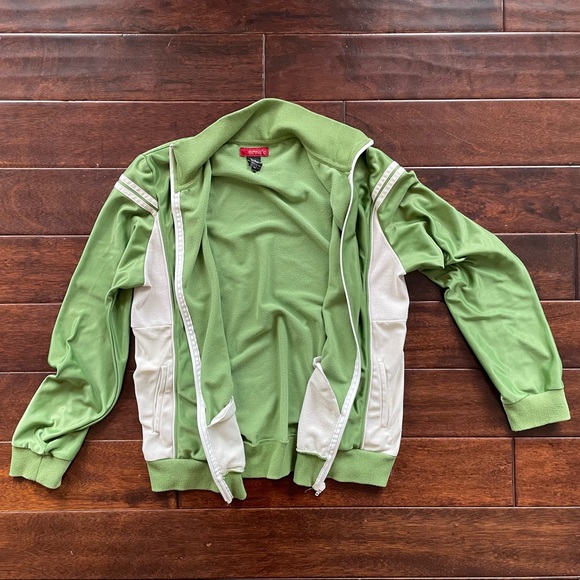Buffalo by David Bitton Vintage Green Stylish Track Jacket Large Athletic Fit - Picture 8 of 11